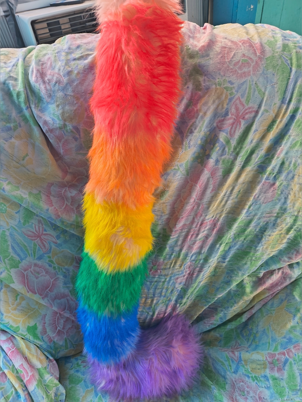 Large Handmade Rainbow Fursuit Tail MQ (kinda unfinished)